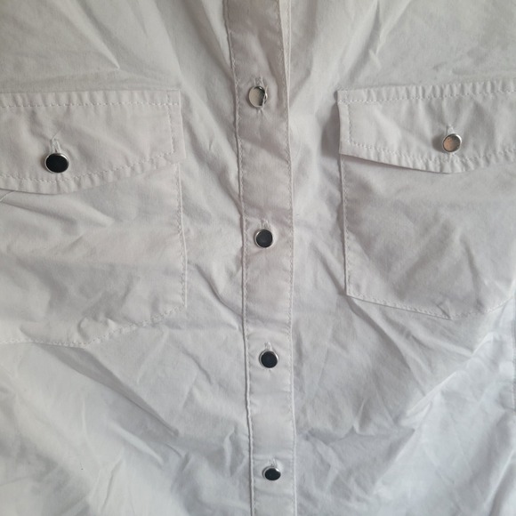 Zac & Rachel Womens White Sleeveless Button Down Shirt XL Tailored Career Top - Picture 2 of 5